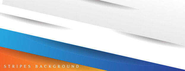 Abstract background with white blue orange lines