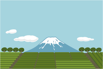 富士山と茶畑