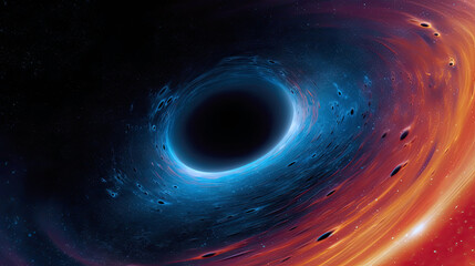 A dazzling black hole in the vastness of outer space