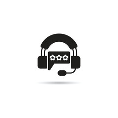 customer support rating icon vector illustration