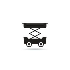 lifter equipment icon on white background