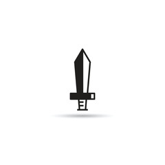 sword icon on white background