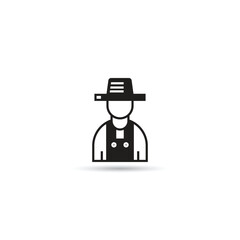 farmer icon on white background