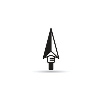 spearhead icon on white background