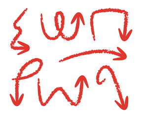 red sketch arrows symbol illustration