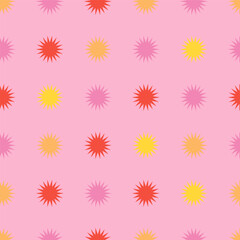 Retro pattern seamless in groovy flat design