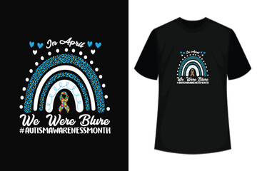 I wear blue autism awareness Autism T Shirt Design