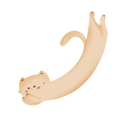 minimalistic cute cat illustration