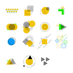 memphis geometric element vector design