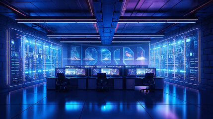 Futuristic AI Lab. AI Generated