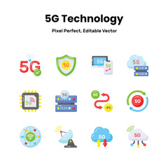 Unleash creativity with our 5G network icons empower your visuals with sleek and modern icons that symbolize the power of high-speed connectivity.