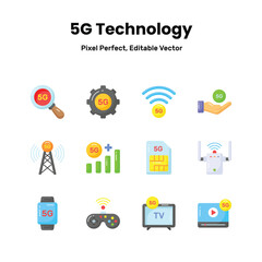 Transform your projects with our 5G network icons Add a touch of sophistication and convey the promise of lightning-fast connectivity to captivate your audience