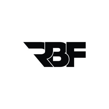 RBF letter monogram logo design vector
