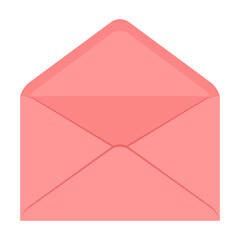 Open envelope illustration. Mail template for message or letter.