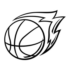 Basketball ball illustration. Sport club item or symbol.