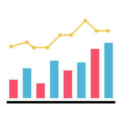 Trading graph,business graph,financial investment and growth concept