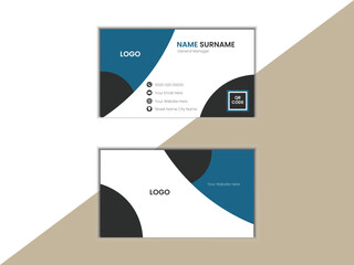 Title Double-sided creative business card template. Portrait and landscape orientation. Horizontal and vertical layout. Vector illustration	