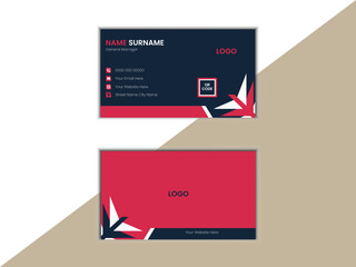 Title Double-sided creative business card template. Portrait and landscape orientation. Horizontal and vertical layout. Vector illustration