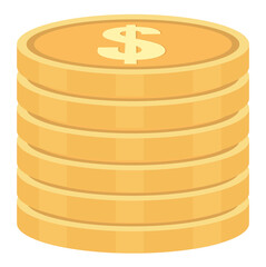 stack of dollar coin