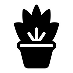 plant glyph icon