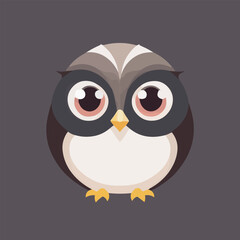 Cute vector owl illustration or icon