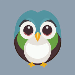 Cute vector owl illustration or icon