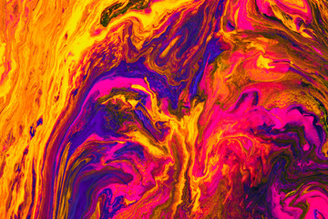 Flowing paint texture. Marbled abstract background