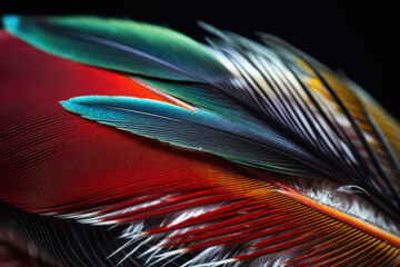 Macro Feathers. Generative AI
