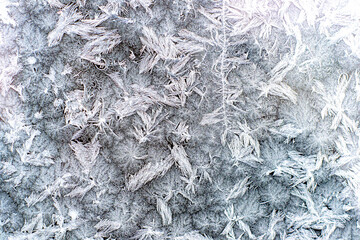 Frosty patterns on glass