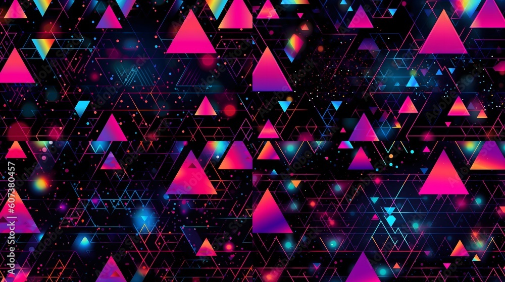 Canvas Prints background with triangles