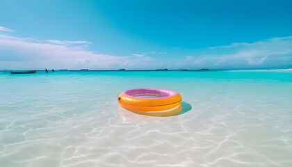 Fototapeta na wymiar swimming tube on the beach. Generative AI