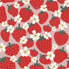 Fresh strawberry seamless pattern
