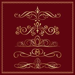 divider vector illustration of border frame and border decoration elements