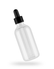 transparent dropper bottle for mockup 