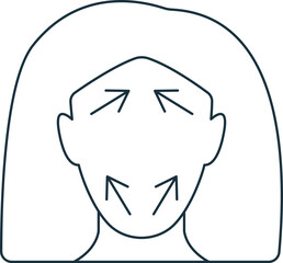 Skin lifting icon. Monochrome simple sign from cosmetology collection. Skin lifting icon for logo, templates, web design and infographics.