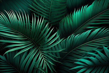 Obraz na płótnie Canvas palm leaf tropical leaf for background illustration