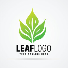 Leaf Logo Design Minimal Modern Leaf Logo Vector