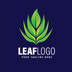 Leaf Logo Design Minimal Modern Leaf Logo Vector