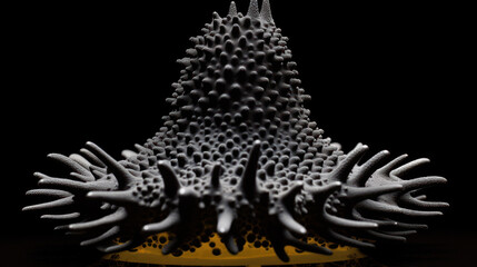 Transcendent Ferrofluid: Exploring the Porous Beauty. Generative AI