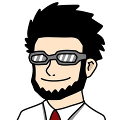 illustration of a man with glasses