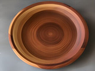 wooden plate on a brown background