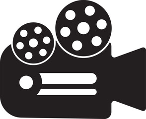 Video camera. Cinema camera. Vector illustration icon.