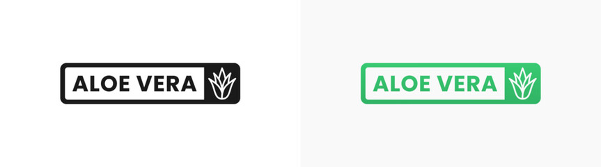Aloe Vera Label or Aloe Vera Mark Vector Isolated in Flat Style. Best Aloe Vera label for product packaging design element. Simple Aloe Vera mark for packaging design element.