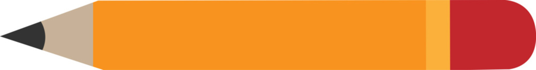 Vector illustration of pencil stationery for back to school design