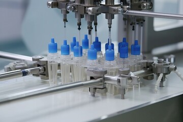 The process of manufacturing medical syringes for blood sampling, generative AI.