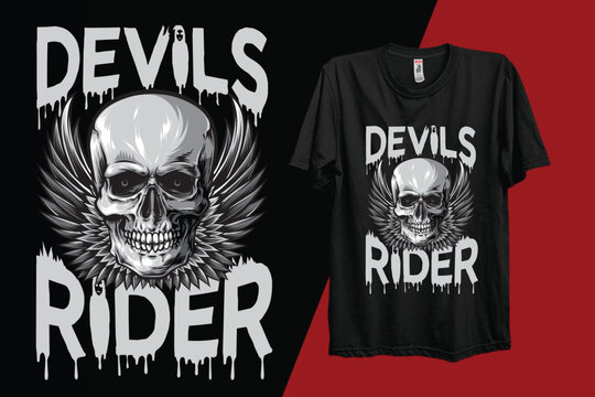 Premium Vector Vintage tshirt design of red devil riding,
Devil Rider Mens T-Shirt DTG Printed - Biker Motorcycle Motorbike
