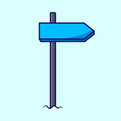 Road arrow signs left and right vector icon, flat icon sing minimal illustration