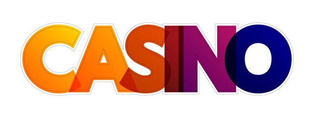 Casino colorful text quote, concept background