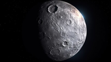 Ceres is a dwarf planet, the only one that orbits in the asteroid belt.Generative AI - obrazy, fototapety, plakaty