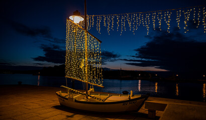 Old Adriatic Istrian Batana wooden boat